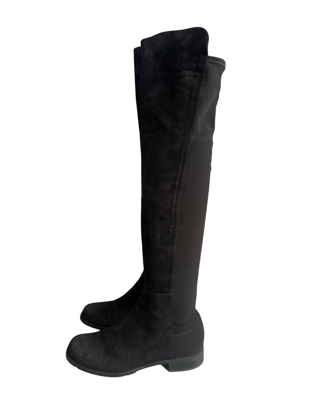 Stuart Weitzman 5050 Over The Knee Boots Black Suede Size 7